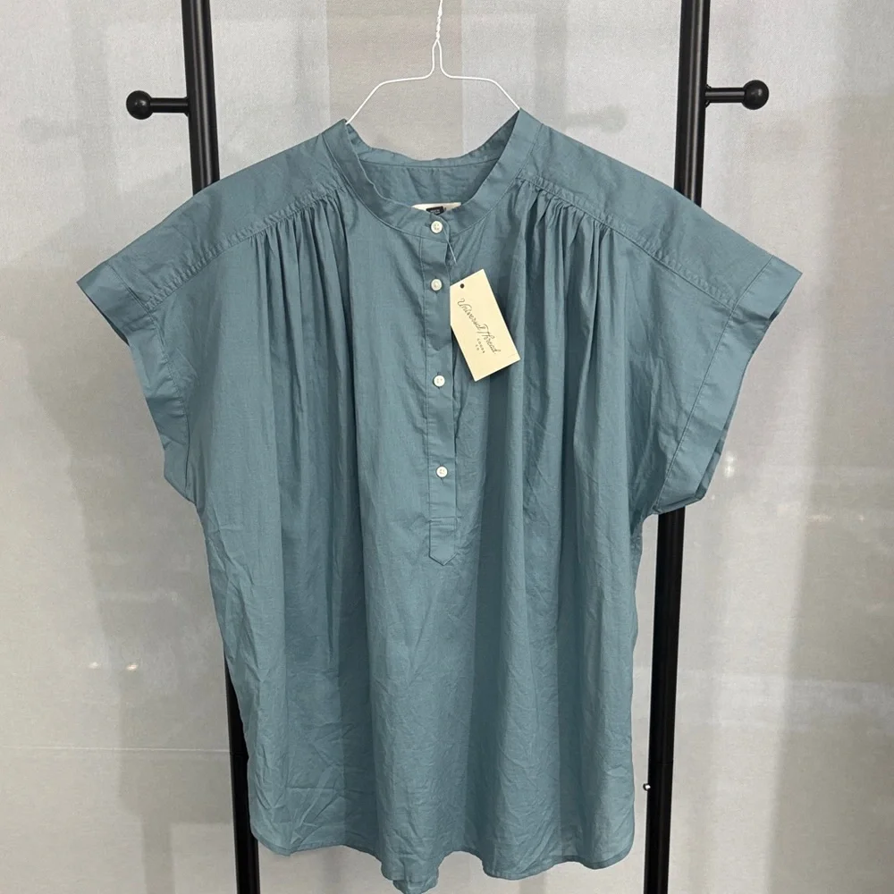 Universal Thread Blue V Neck Blouse Women Size XL Top NWT - Picture 3 of 10